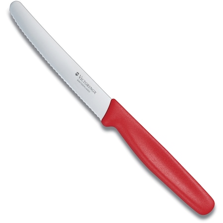 Swiss Army Brands 2023 Victorinox Kitchen Red Steak - Serrated, 40.5In Round Blade VIC-5.0831.S